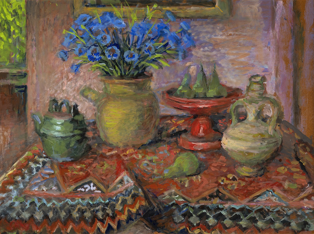 Cornflowers and red lacquer compote.jpg