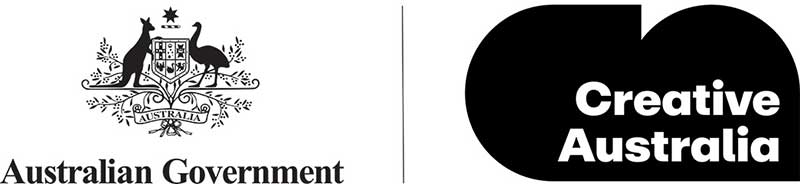 Creative Australia logo horizontal black